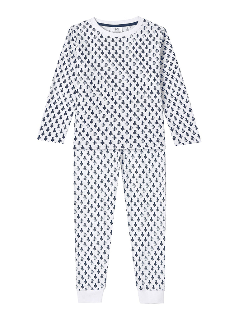 Toddler & Big Kid Cotton Knit PJ Set (Fort Blue)  Malabar Baby   