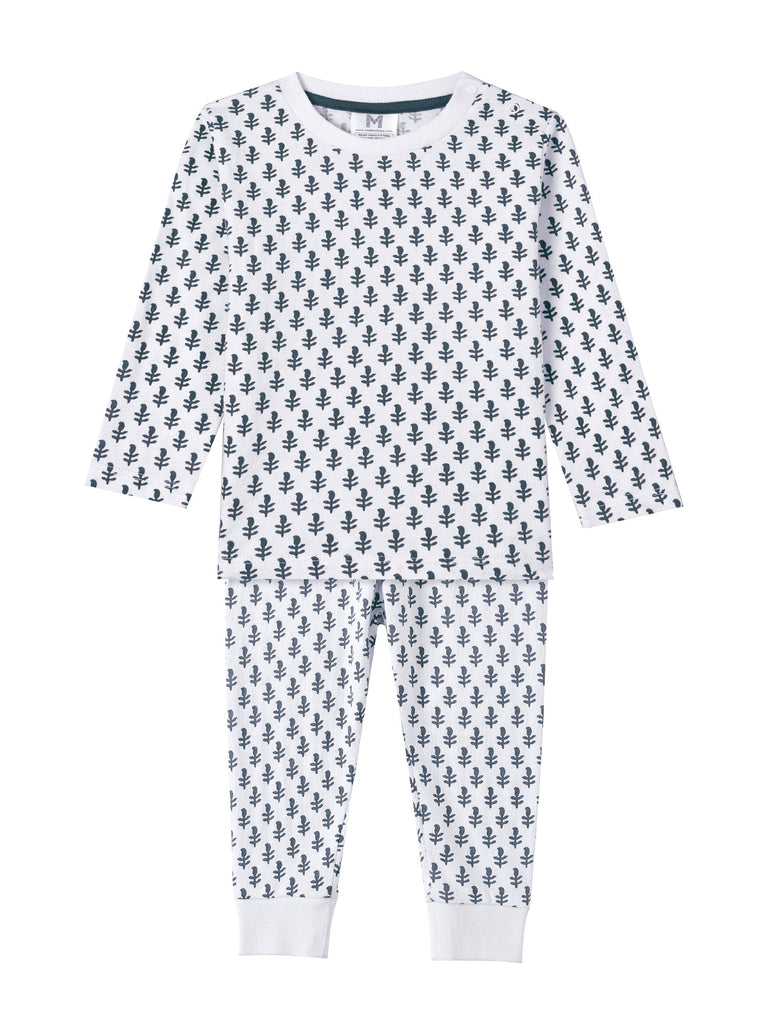 Toddler & Big Kid Cotton Knit PJ Set (Fort Blue)  Malabar Baby   