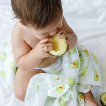 Organic Swaddle Set - Avocuddles (Avocado + Lime Green Stripes) Swaddles & Blankets Malabar Baby   