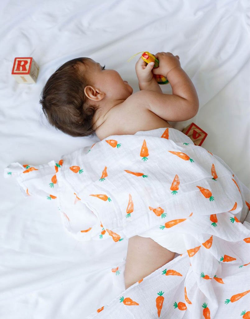 Organic Swaddle Set - First Foods (Avocado & Carrot) Swaddles & Blankets Malabar Baby   