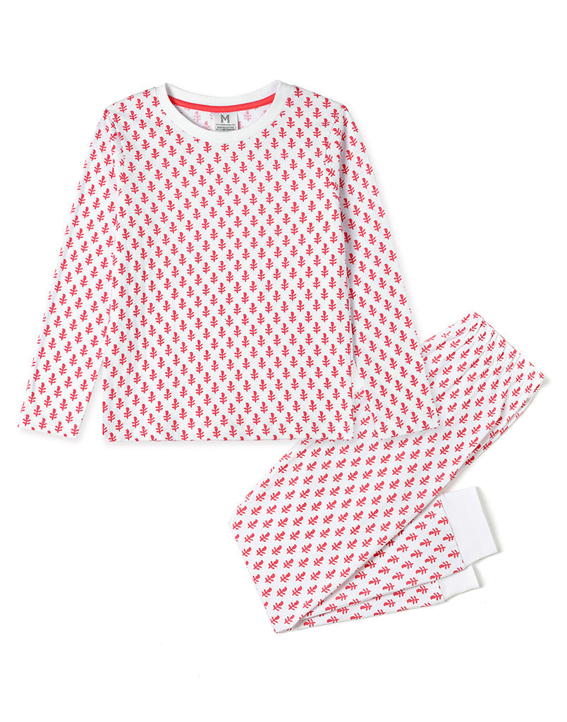 Toddler & Big Kid Cotton Knit PJ Set (Pink City)  Malabar Baby   