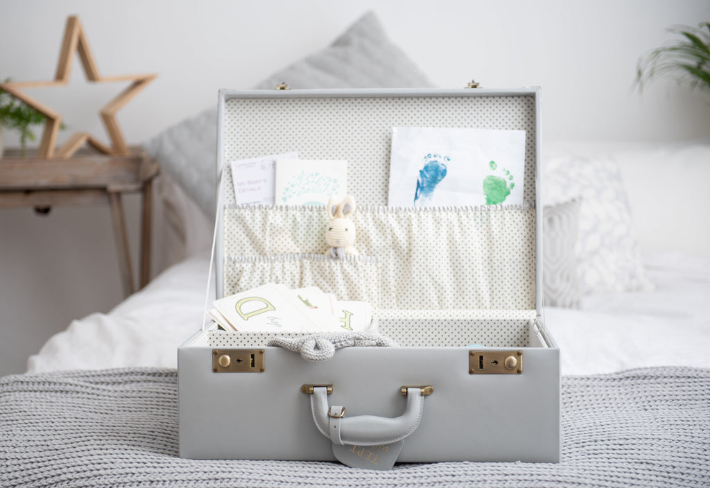 Large Memory Box | Keepsake Case in Grey Case meminio   