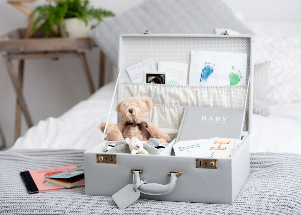 Large Memory Box | Keepsake Case in Grey Case meminio   