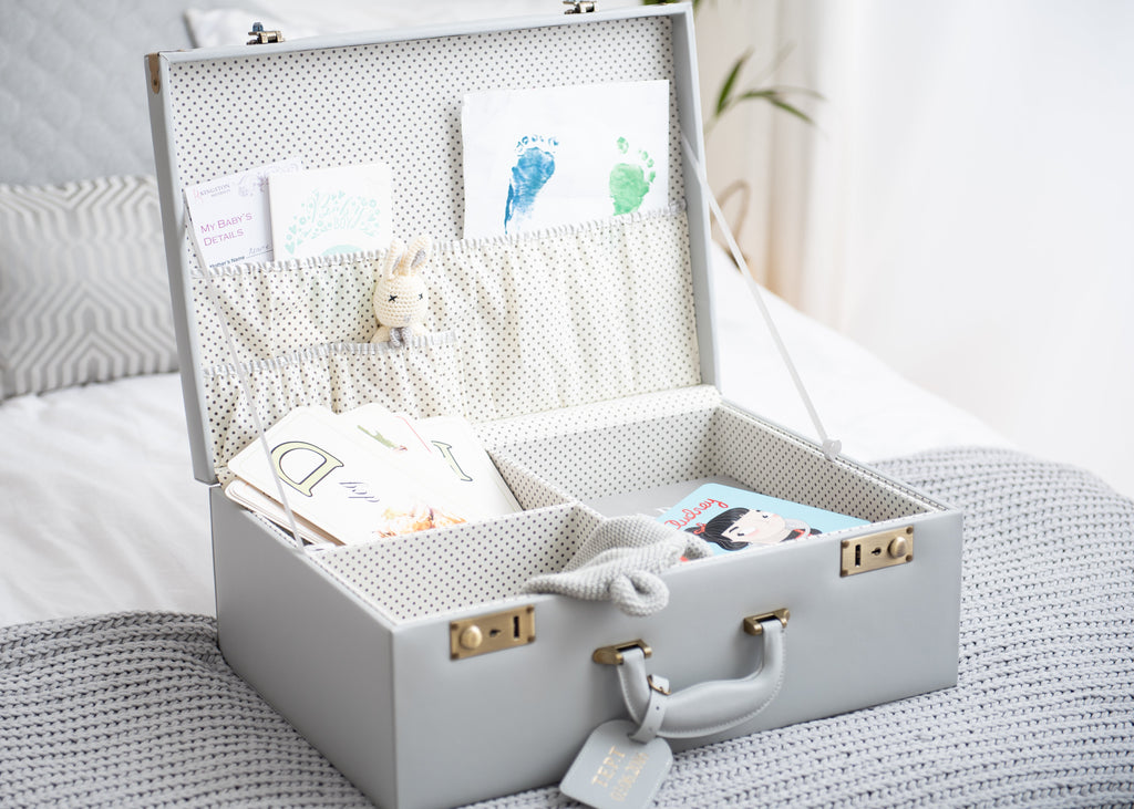 Large Memory Box | Keepsake Case in Grey Case meminio   