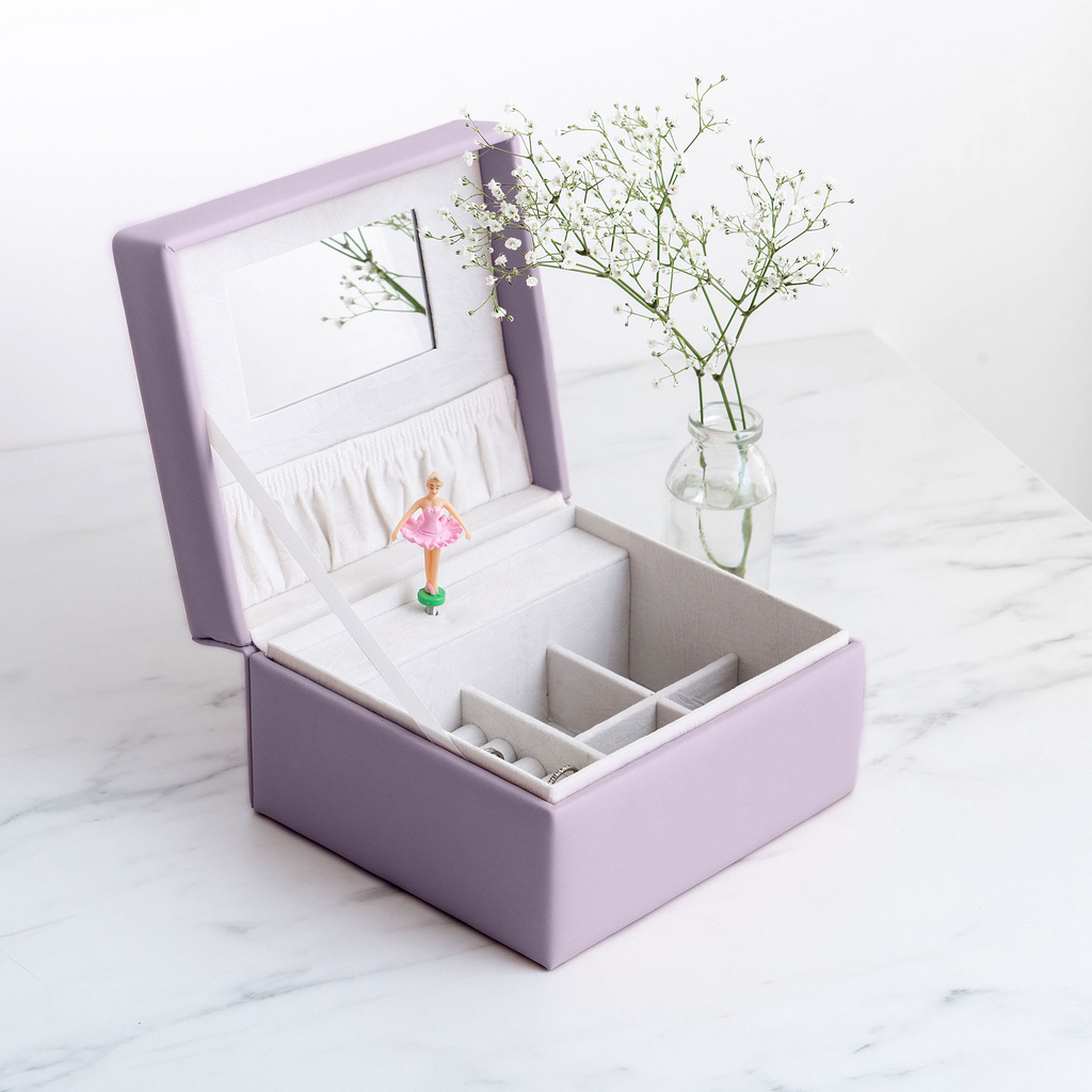 Musical Jewellery Box in Lavender Purple Jewellery meminio   