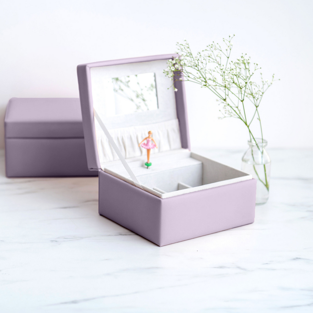 Musical Jewellery Box in Lavender Purple Jewellery meminio   