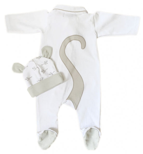 Mouse Tail Cotton Onesie Babygrow Magnet Mouse   