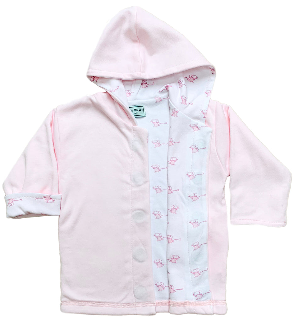 Reversible Hooded Top Hooded Tops Magnet Mouse 12m Pale Pink 