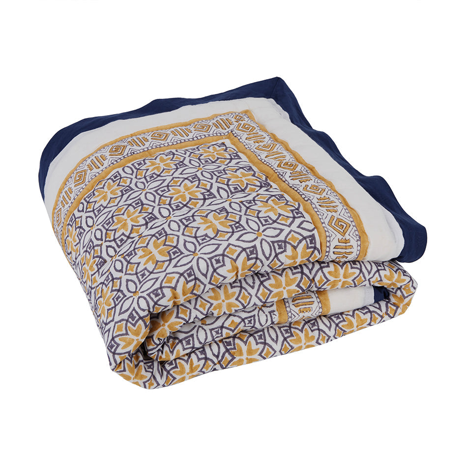 Seminyak Blue Cotton Quilt Bedding Collection Malabar Baby   