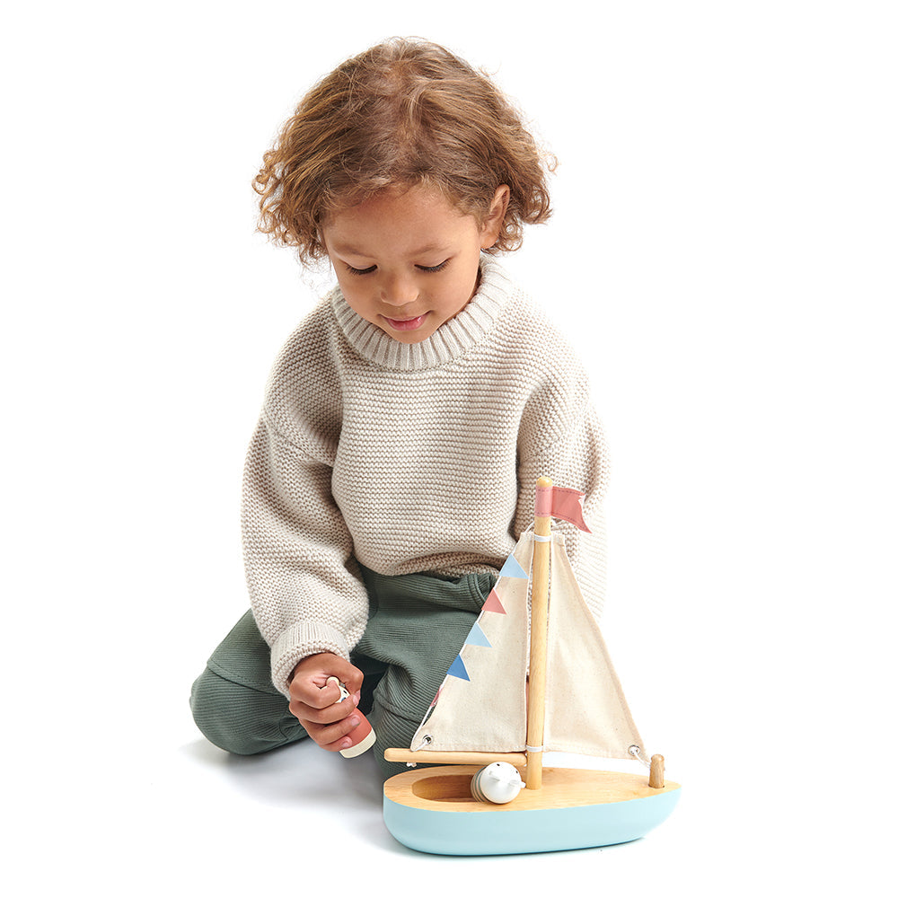 Sailway Boat Dolls houses + Dolls Tender Leaf Toys   