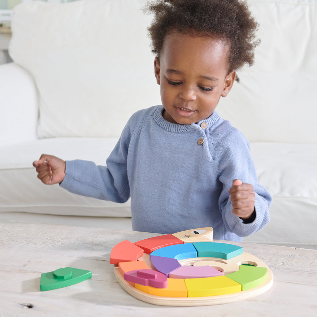 Colour Me Happy wooden puzzle Tender Leaf Toys   