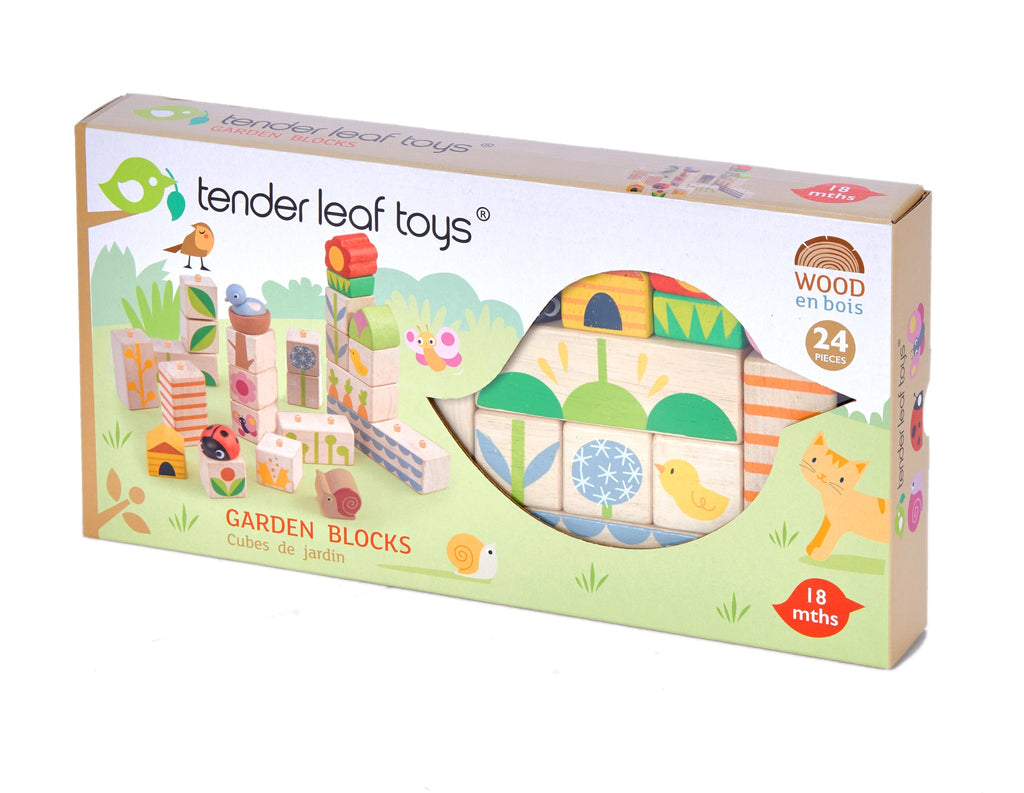 Garden Blocks wooden toddler tales Tender Leaf Toys   