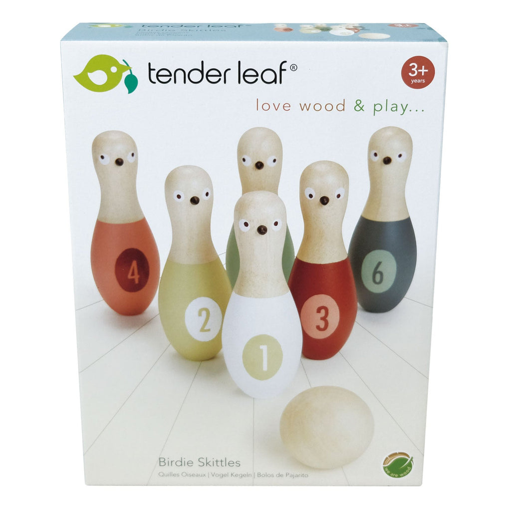 Birdie Skittles wooden educational Tender Leaf Toys   