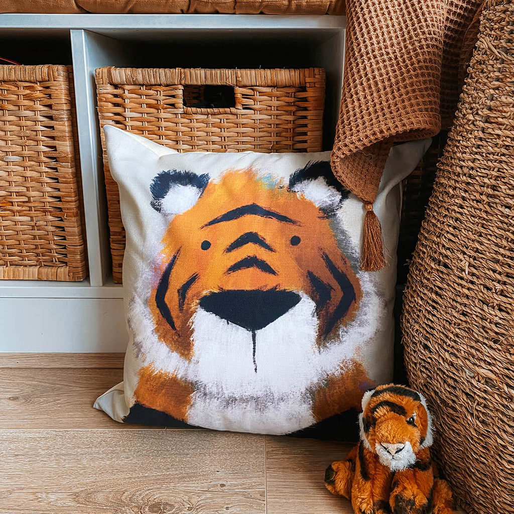 Jungle Tiger Nursery Cushion Cover Cushion Covers Tigercub Prints   