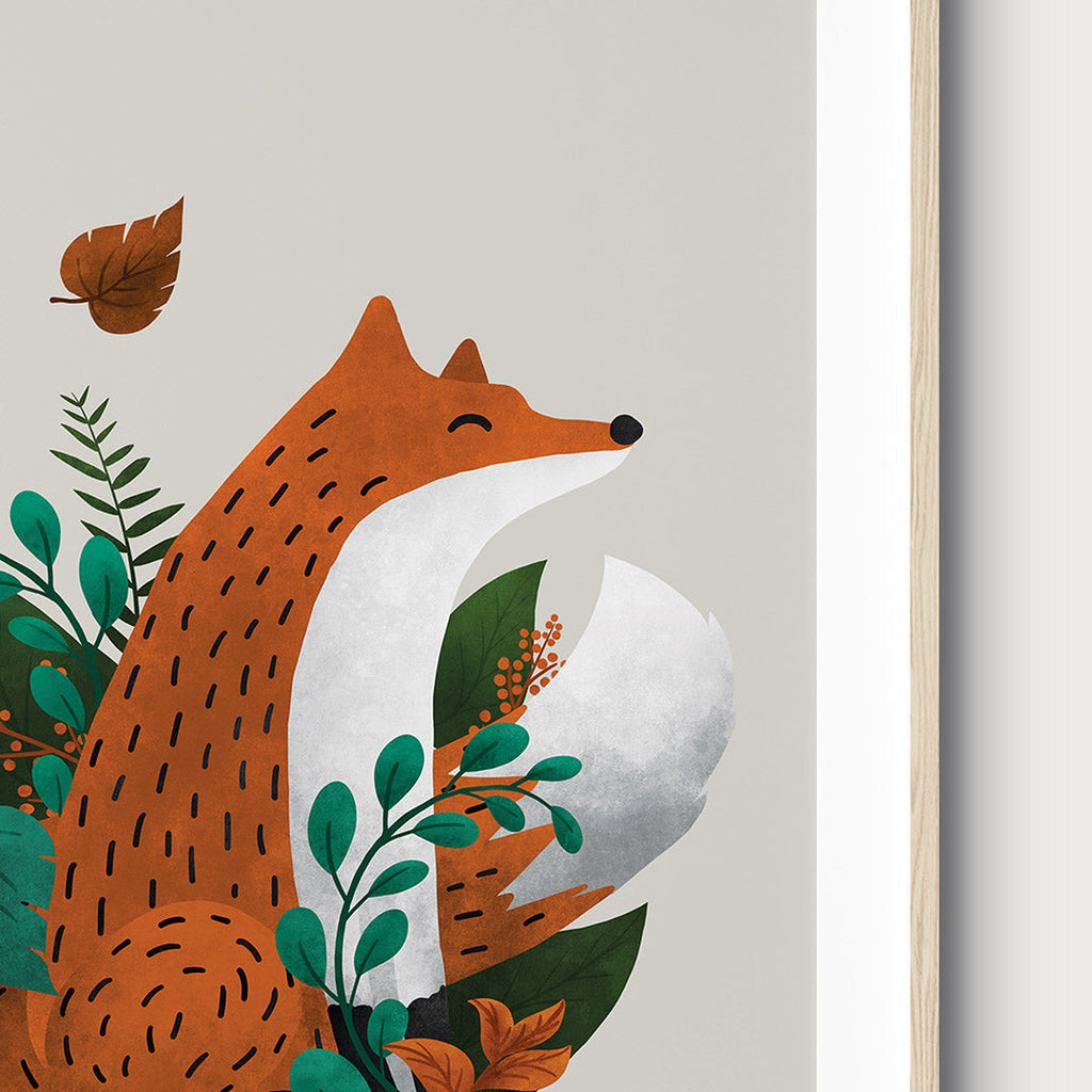 Scandi Fox Nursery Neutral Print  Tigercub Prints   