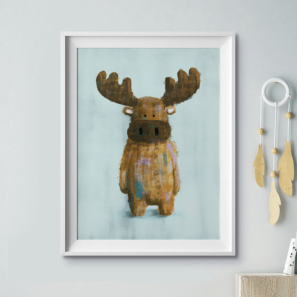 Woodland Moose Nursery Print  Tigercub Prints   