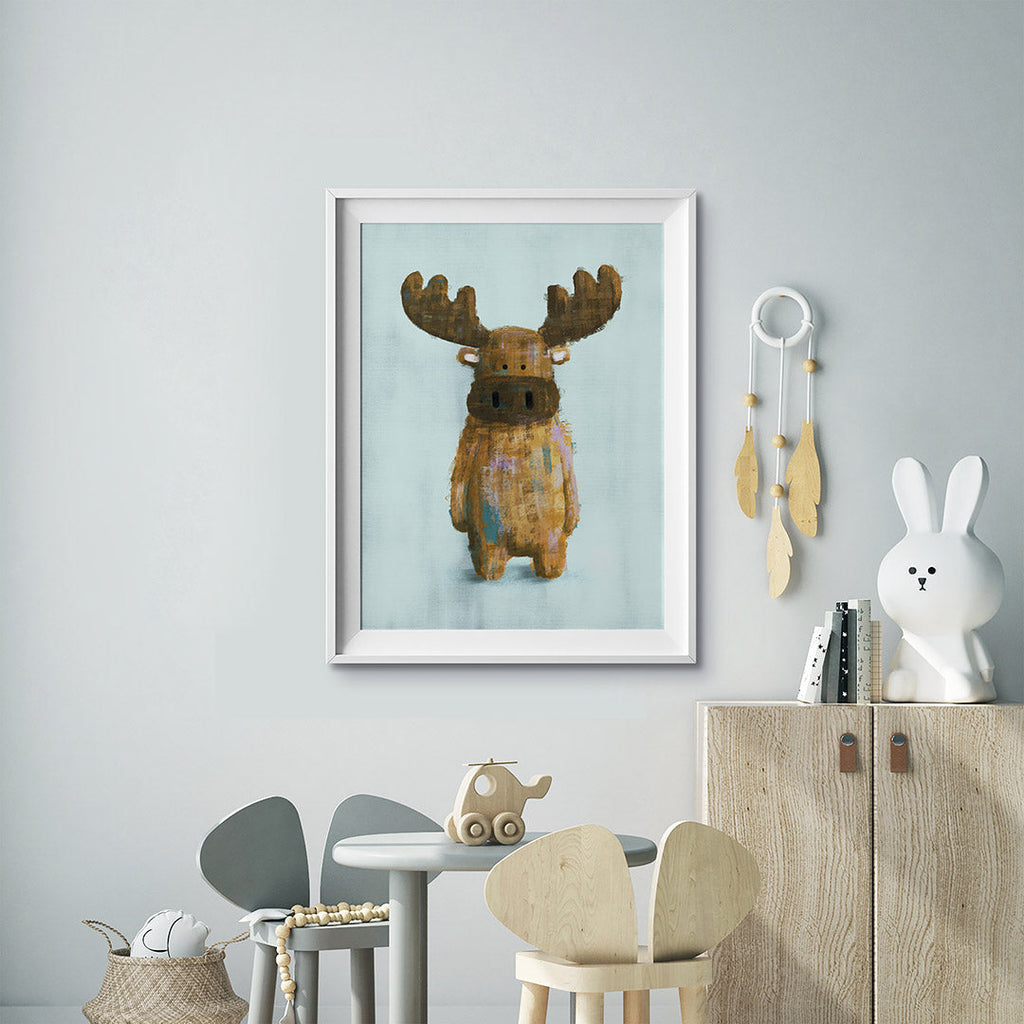 Woodland Moose Nursery Print  Tigercub Prints   