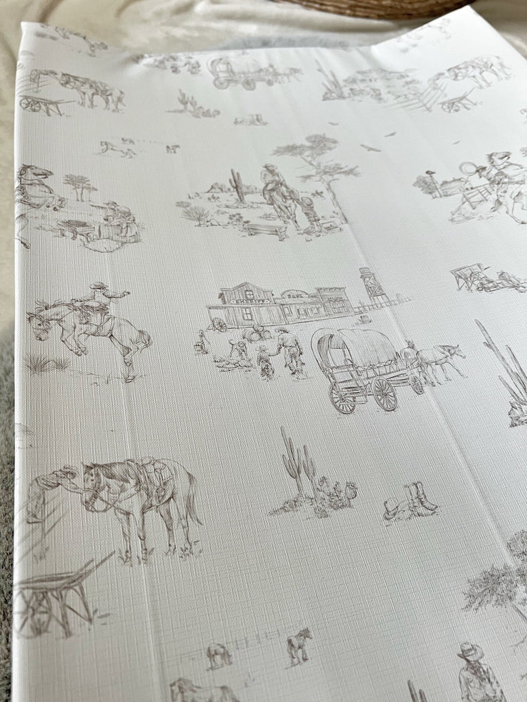 Western Toile Wedge Mat Wedge Changing Mat The Gilded Bird UK   