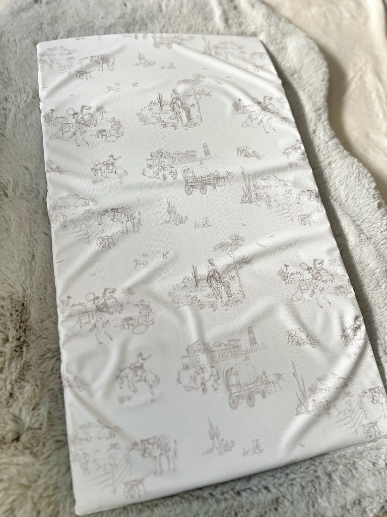 Western Toile Travel Changing Mat Travel Changing Mat The Gilded Bird UK   