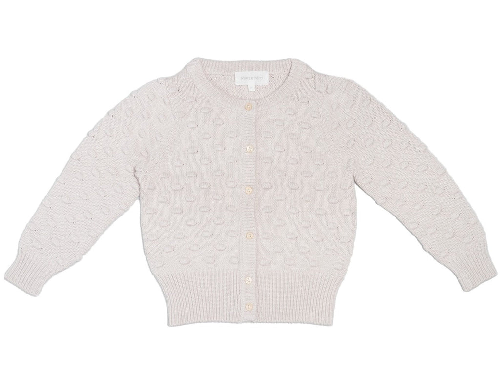 Baby Popcorn Cardigan | Chalk cardigan MIKA & MILO   