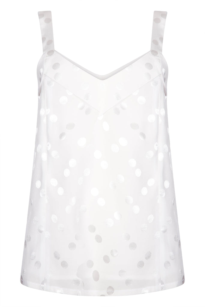 Ivory Polka-Dot Breastfeeding Top  CARI   