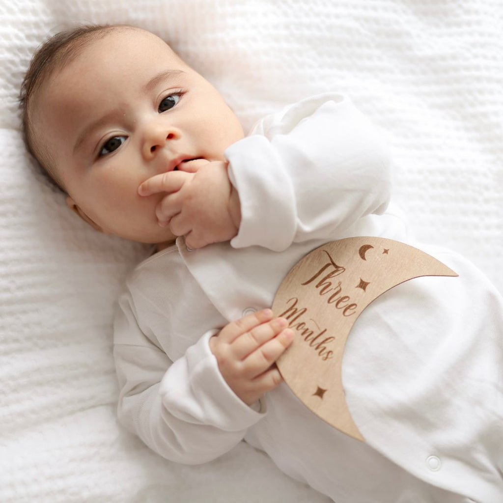 Wooden Month-by-Month Baby Milestone Set  Bellamoon   