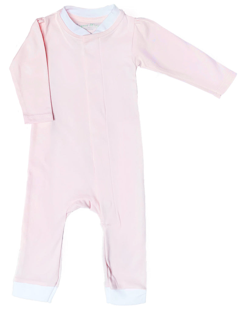 Baby Pink Footless Romper Babygrow Magnet Mouse   