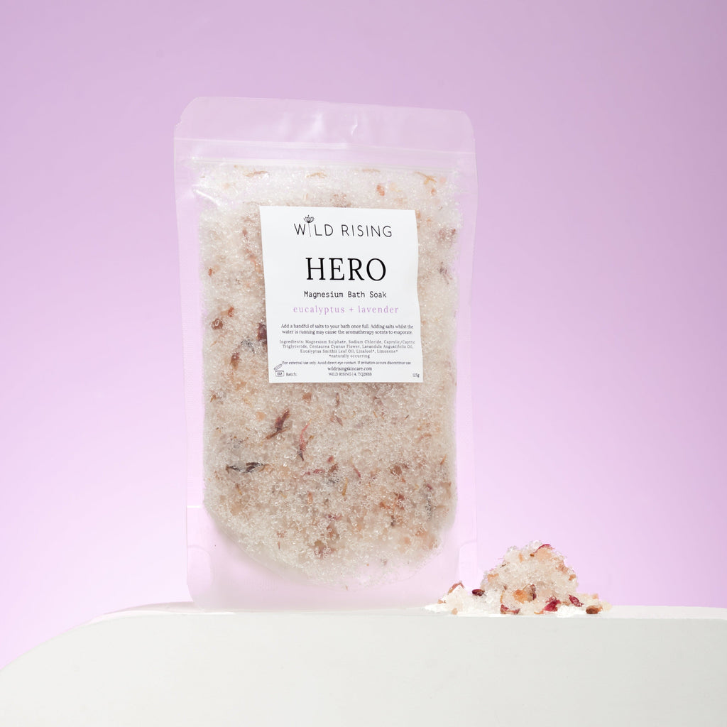 Hero - Eucalyptus Muscle Soak Bath Salts 125g  WILD RISING / Patchwork   