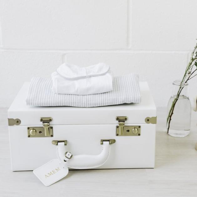 Memory Box | Keepsake Case in Ivory White Case meminio   