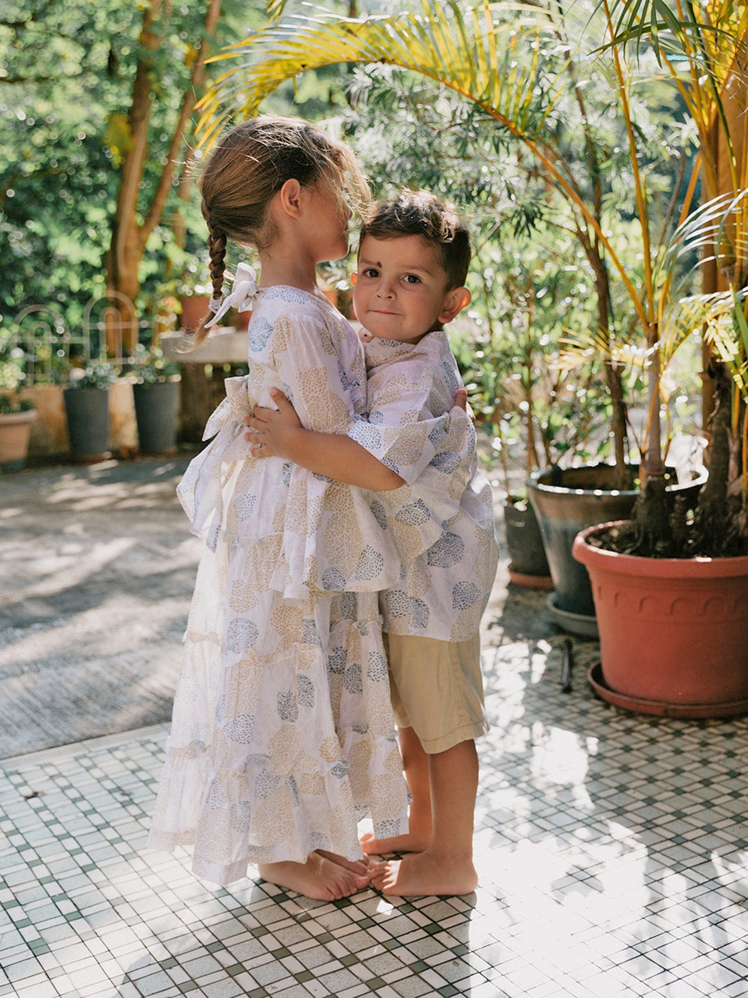 Block Printed Girl's Dress - Malabar Leaf Dress Malabar Baby
