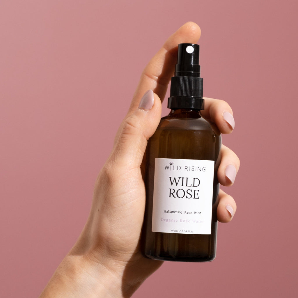 Wild Rose - Organic Rose Water Facial Toner  Wild Rising Skincare   